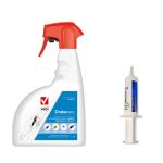 Set Insecticid profesional Gel Bayer Max Force IC 20 gr + Draker RTU 1 L pentru insecte, gandaci, furnici, tantari, muste