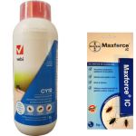 Set insecticide CY10 -1L si Maxforce gel 5 gr Bayer, anti insecte taratoare, zburatoare, muste, gandaci, tantari