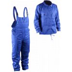 Costum de lucru, culoare albastru, haina si pantalon cu pieptar, masura 44, Evotools
