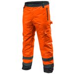 Pantaloni de lucru cu vizibilitate ridicata portocalii izolati termic nr.s/48 neo tools 81-761-s