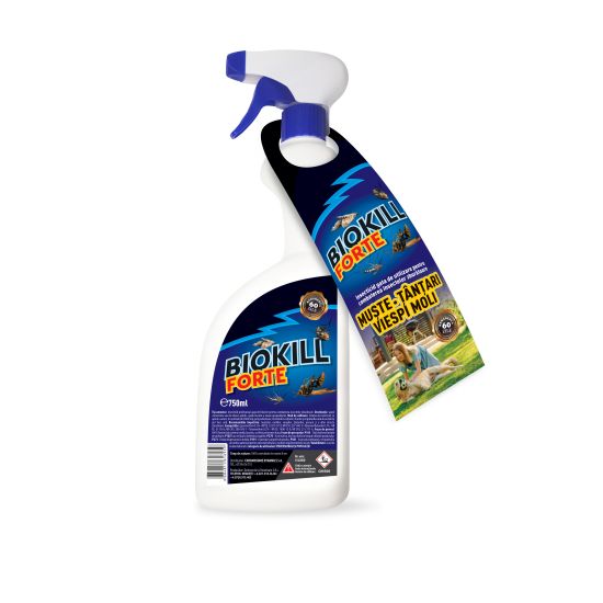 Biokill Forte 750 ml, Insecticid gata de utilizare pentru muste, tantari, viespi si molii
