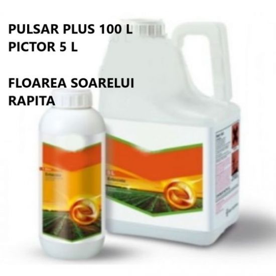 Pachet erbicid Pulsar Plus 100 litri + fungicid Pictor 5 litri, Basf