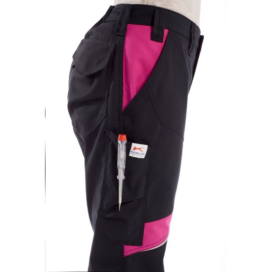 Pantaloni de lucru ergonimici Kübler negru-roz marimea 54