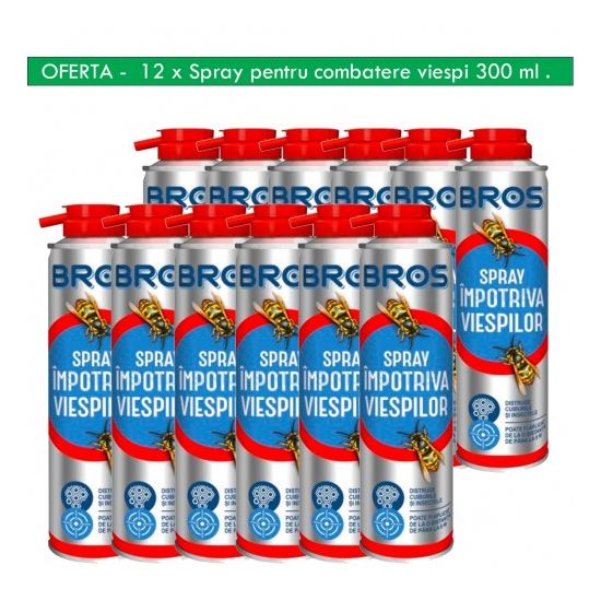 PACHET 12 x Spray extinctor anti viespi 300 ml (eficient de la 6 m)