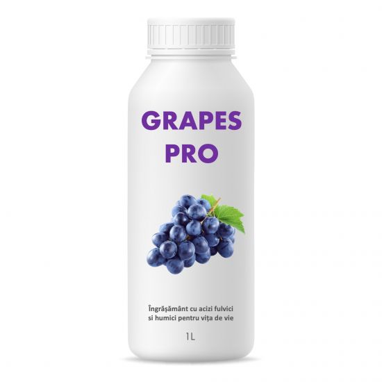 Ingrasamant lichid cu humat de potasiu pentru vita de vie, Grapes Pro, 1 litru, SemPlus