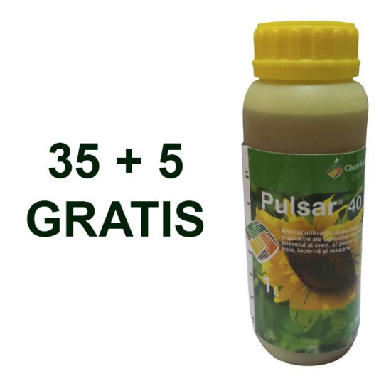 Pachet promotional Erbicid Pulsar, 1 litru, 35 litri + 5 litri GRATIS