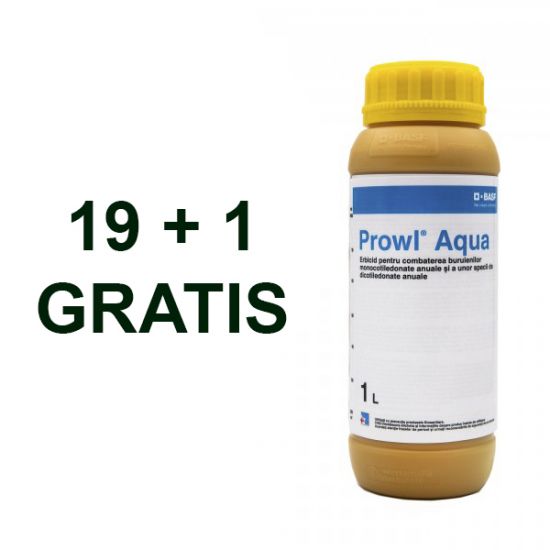 Pachet promotional Erbicid universal Prowl Aqua, 1 litru, 19 bucati + 1 bucata GRATIS