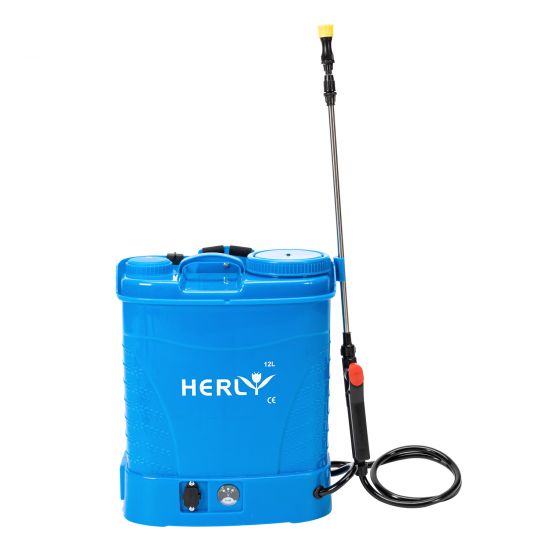 Pompa stropit Herly cu acumulator, volum 12 litri, culoare albastra, Micul Fermier