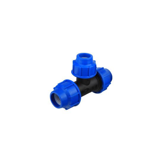 Teu redus pentru instalatii de apa din PEHD, tip 14820-6-4, diametre 40 mm - 32 mm - 40 mm, Plastic Alfa