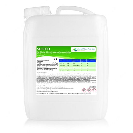 SulphCo® - Ingrasamant Bio cu sulf microbian si hidroxid de cupru, foliar, cu propietati fungice, 10L
