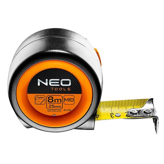 Ruleta magnetica compacta cu autoblocare 8m/25mm neo tools 67-218