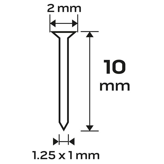 Cuie galvanizate pentru capsator pneumatic 14-570 ga18 tip 300(f) 10mm neo tools 14-650