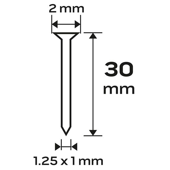 Cuie galvanizate pentru capsator pneumatic 14-570 ga18 tip 300(f) 30mm neo tools 14-654