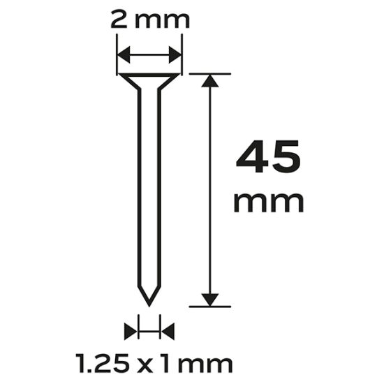 Cuie galvanizate pentru capsator pneumatic 14-570 ga18 tip 300(f) 45mm neo tools 14-657