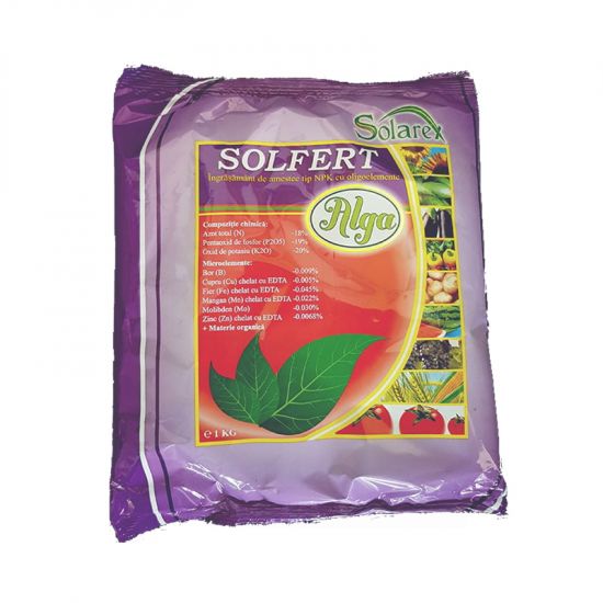 Ingrasamant foliar Solfert Alga 18-19-20+ME, 1 Kg, Solarex
